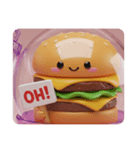 ハンバーガーカプセルトイ(四角型)（個別スタンプ：7）