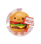 ハンバーガーカプセルトイ(丸型)（個別スタンプ：1）