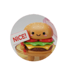 ハンバーガーカプセルトイ(丸型)（個別スタンプ：2）