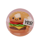 ハンバーガーカプセルトイ(丸型)（個別スタンプ：4）
