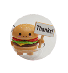 ハンバーガーカプセルトイ(丸型)（個別スタンプ：6）