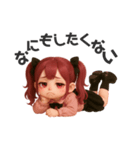 毎日使える♡赤髪ツインテールちゃん。（個別スタンプ：31）