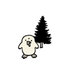 もちもちのおともだち【セピア】（個別スタンプ：2）