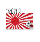 日章旗とサッカーボール（個別スタンプ：2）