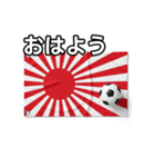 日章旗とサッカーボール（個別スタンプ：6）