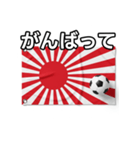 日章旗とサッカーボール（個別スタンプ：11）
