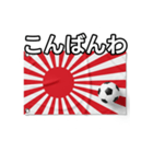 日章旗とサッカーボール（個別スタンプ：18）
