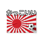 日章旗とサッカーボール（個別スタンプ：21）