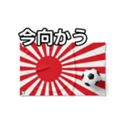 日章旗とサッカーボール（個別スタンプ：26）