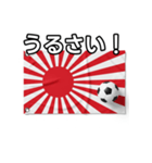 日章旗とサッカーボール（個別スタンプ：29）