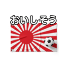 日章旗とサッカーボール（個別スタンプ：40）