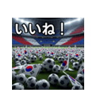 韓国国旗とサッカーボール（個別スタンプ：8）