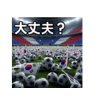 韓国国旗とサッカーボール（個別スタンプ：16）