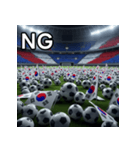 韓国国旗とサッカーボール（個別スタンプ：25）
