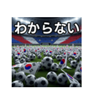 韓国国旗とサッカーボール（個別スタンプ：30）