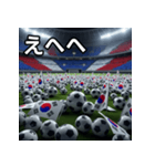 韓国国旗とサッカーボール（個別スタンプ：36）
