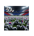 韓国国旗とサッカーボール（個別スタンプ：38）