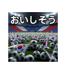 韓国国旗とサッカーボール（個別スタンプ：40）