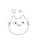 雑な白ねこ（個別スタンプ：6）
