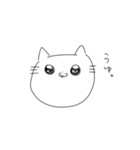 雑な白ねこ（個別スタンプ：8）