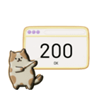 クッキー猫のHTTPステータスコード（個別スタンプ：4）