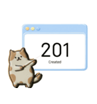 クッキー猫のHTTPステータスコード（個別スタンプ：5）