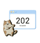 クッキー猫のHTTPステータスコード（個別スタンプ：6）