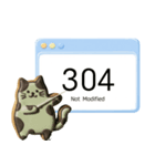 クッキー猫のHTTPステータスコード（個別スタンプ：12）