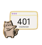 クッキー猫のHTTPステータスコード（個別スタンプ：14）