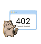 クッキー猫のHTTPステータスコード（個別スタンプ：15）