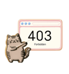 クッキー猫のHTTPステータスコード（個別スタンプ：16）