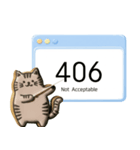 クッキー猫のHTTPステータスコード（個別スタンプ：18）