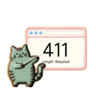 クッキー猫のHTTPステータスコード（個別スタンプ：22）