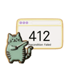 クッキー猫のHTTPステータスコード（個別スタンプ：23）