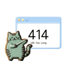 クッキー猫のHTTPステータスコード（個別スタンプ：24）
