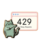 クッキー猫のHTTPステータスコード（個別スタンプ：28）