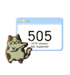 クッキー猫のHTTPステータスコード（個別スタンプ：34）