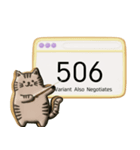 クッキー猫のHTTPステータスコード（個別スタンプ：35）