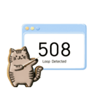 クッキー猫のHTTPステータスコード（個別スタンプ：37）