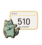 クッキー猫のHTTPステータスコード（個別スタンプ：38）