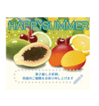 【書き込める 暑中見舞い 夏 サマー】（個別スタンプ：15）