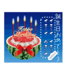 【書き込める 暑中見舞い 夏 サマー】（個別スタンプ：18）