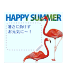【書き込める 暑中見舞い 夏 サマー】（個別スタンプ：21）