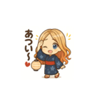 可愛い浴衣女子の夏用LINEスタンプ（個別スタンプ：2）