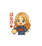 可愛い浴衣女子の夏用LINEスタンプ（個別スタンプ：15）