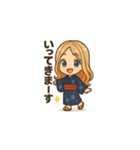 可愛い浴衣女子の夏用LINEスタンプ（個別スタンプ：19）