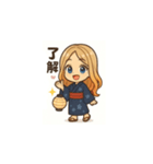 可愛い浴衣女子の夏用LINEスタンプ（個別スタンプ：20）