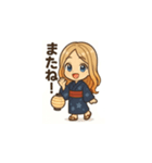 可愛い浴衣女子の夏用LINEスタンプ（個別スタンプ：23）