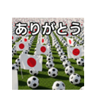 日本国旗とサッカーボール（個別スタンプ：3）