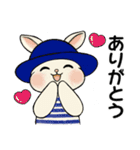 ラビリーうさぎさん ♡ 夏・ブルー（個別スタンプ：21）